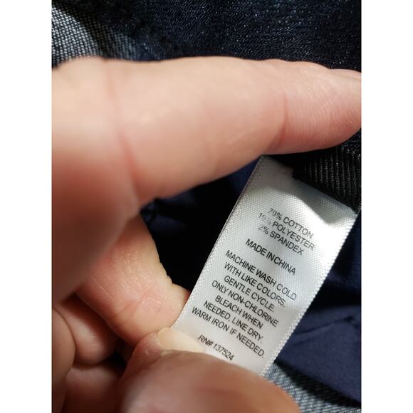 Express Jeans Sz 4 Womens Blue Stretch Pants Ladies Mid Rise Denim Bootcut Dark - Picture 5 of 14